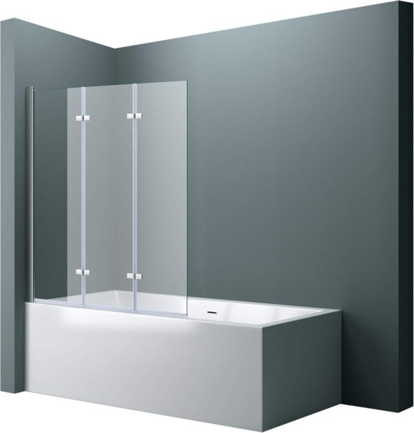 Avis Cortona116 Pare-baignoire 130x140 cm 3 volets en verre 6 mm