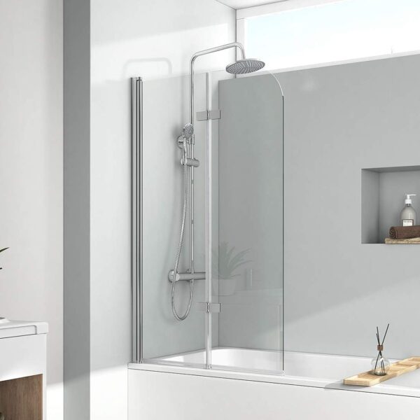 Avis EMKE Paroi de douche pliable en verre renforcé 110x140 cm