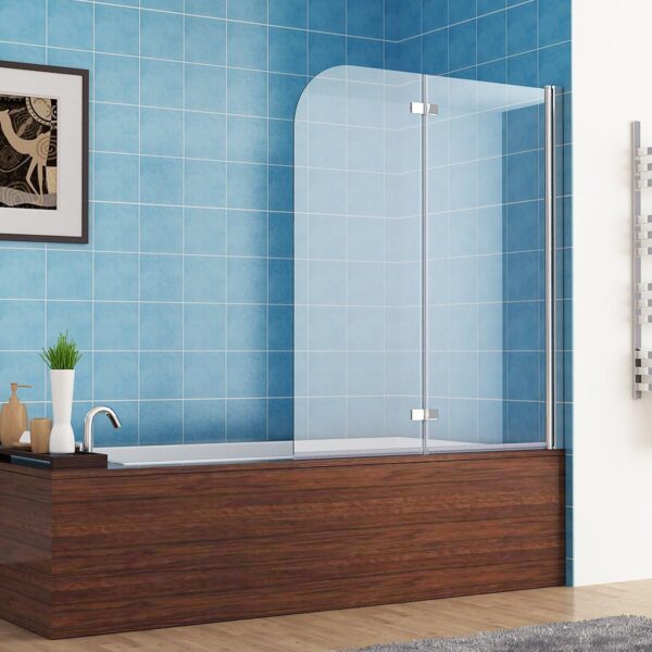 Avis MIQU Pare-baignoire Pivotant 180° - Nano Verre - 100-120x140 cm