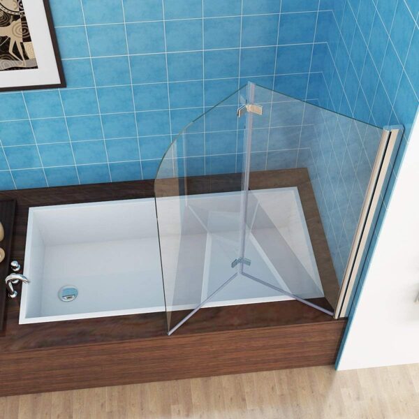 Avis MIQU Paroi de douche 110x140 cm - Verre Nano Day 6 mm 180°