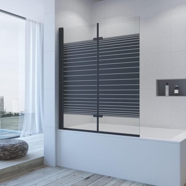 Avis Paroi de baignoire AQUABATOS noire mat 120x140 cm en verre NANO