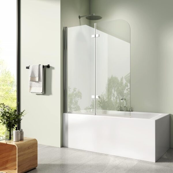 Avis S'AFIELINA Pare-baignoire 100x140 cm Pliable, Verre ESG 6 mm