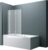 Avis Cortona116 Pare-baignoire 130×140 cm 3 volets en verre 6 mm